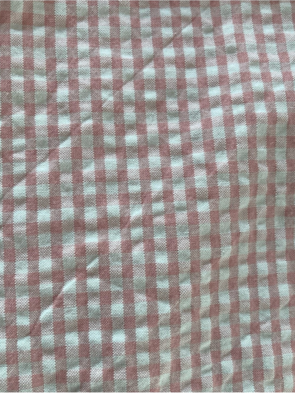 Boden Pink Gingham Smocked Puff Sleeve Blouse - Picture 5 of 6